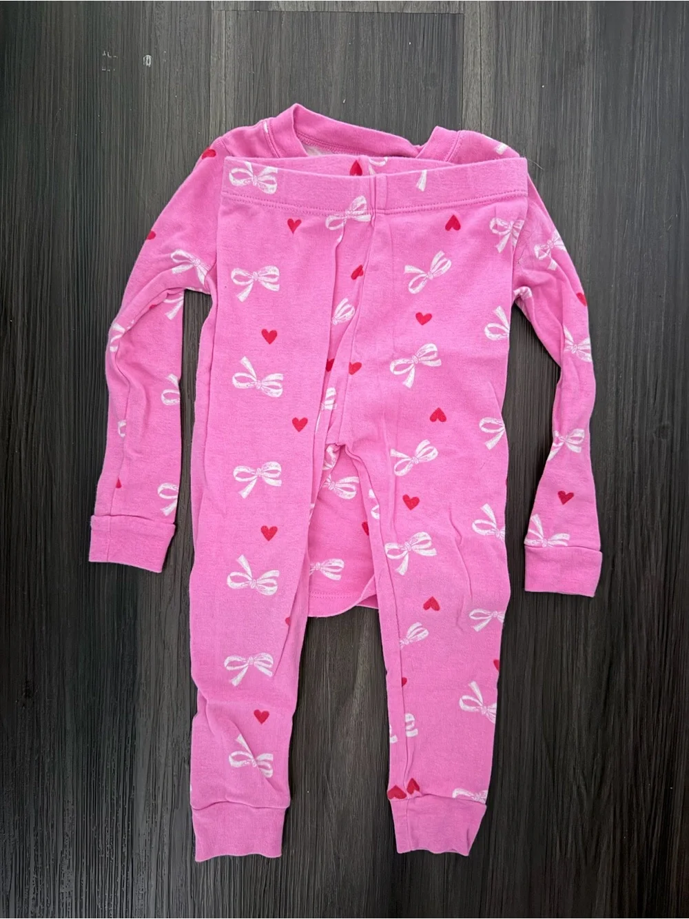 wonder nation Pink Bow & Heart Sleep Set